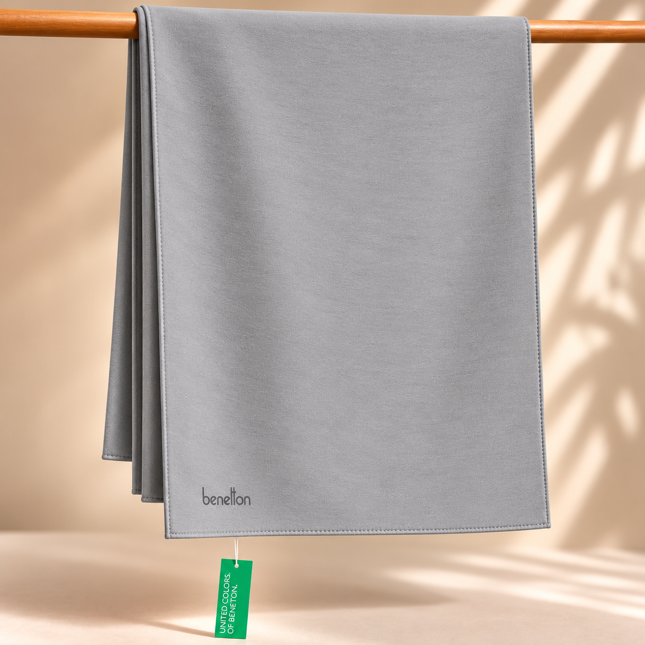 Benetton Siena Şal 1021 065 Gümüş Düz Desen