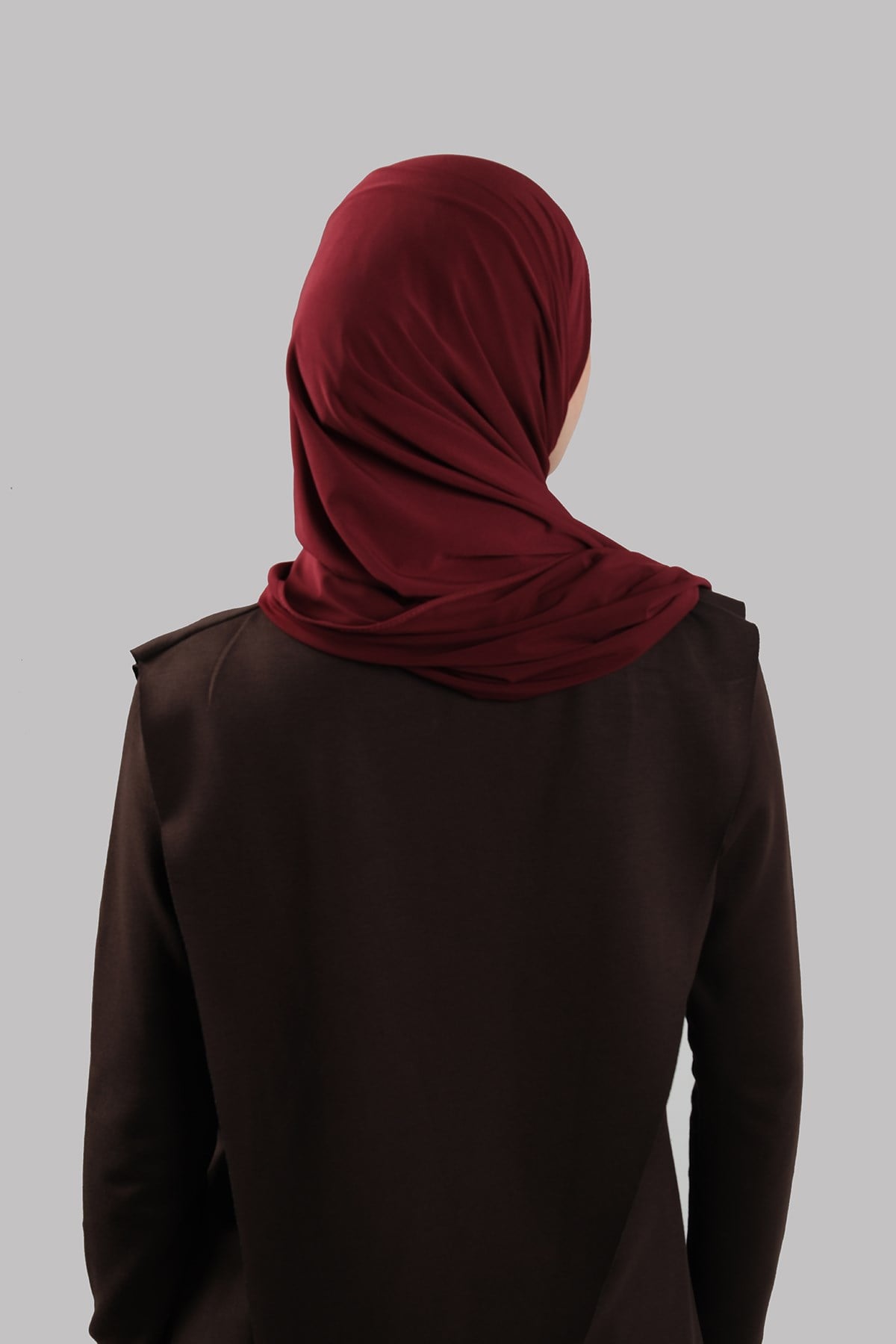 Bordo Düz Klasik Şal Dikişli Premium Jersey Sade 202129_16