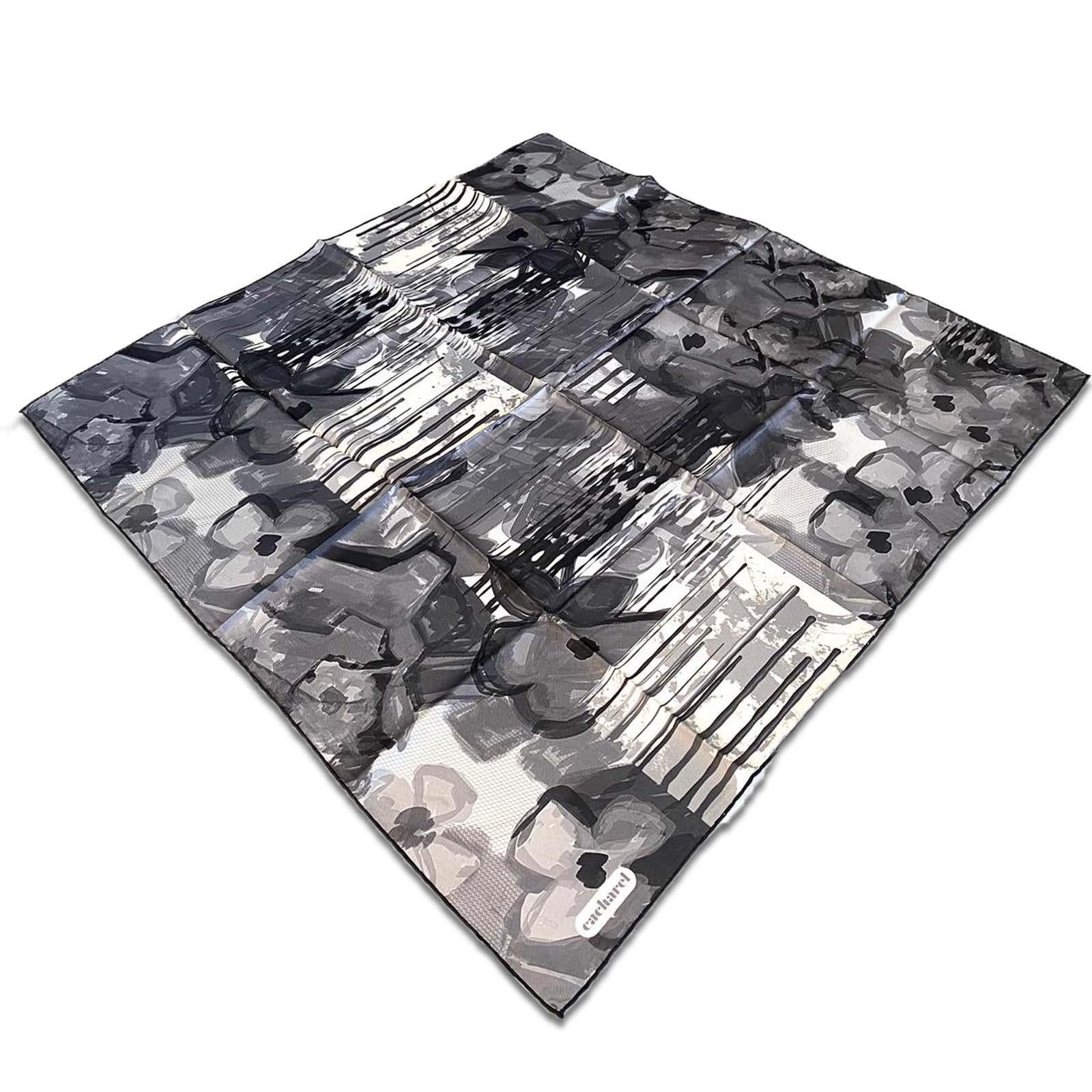 Cacharel Smoked Mixed Pattern Twill Silk Scarf 8853313-911