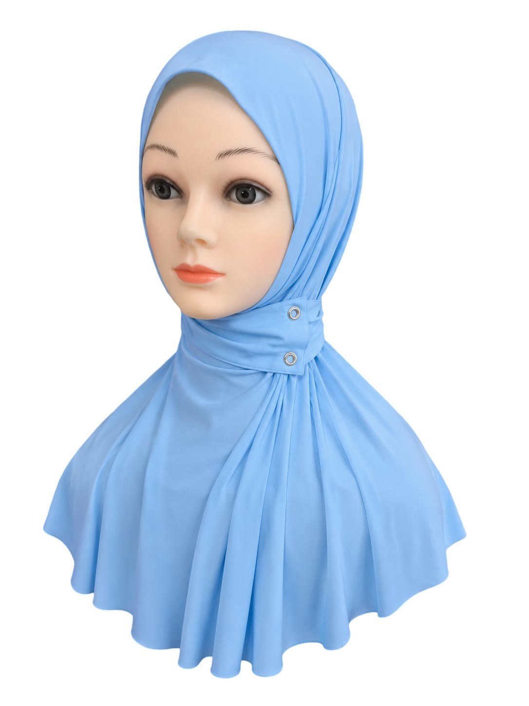 Çıtçıtlı Bone Şal Bebe Mavisi