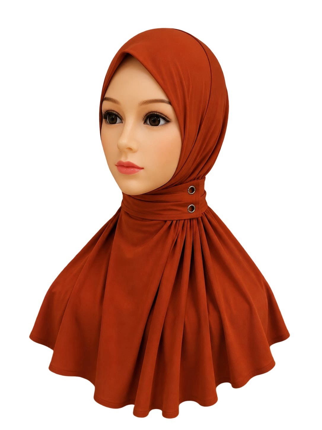 Çıtçıtlı Bone Şal Kiremit