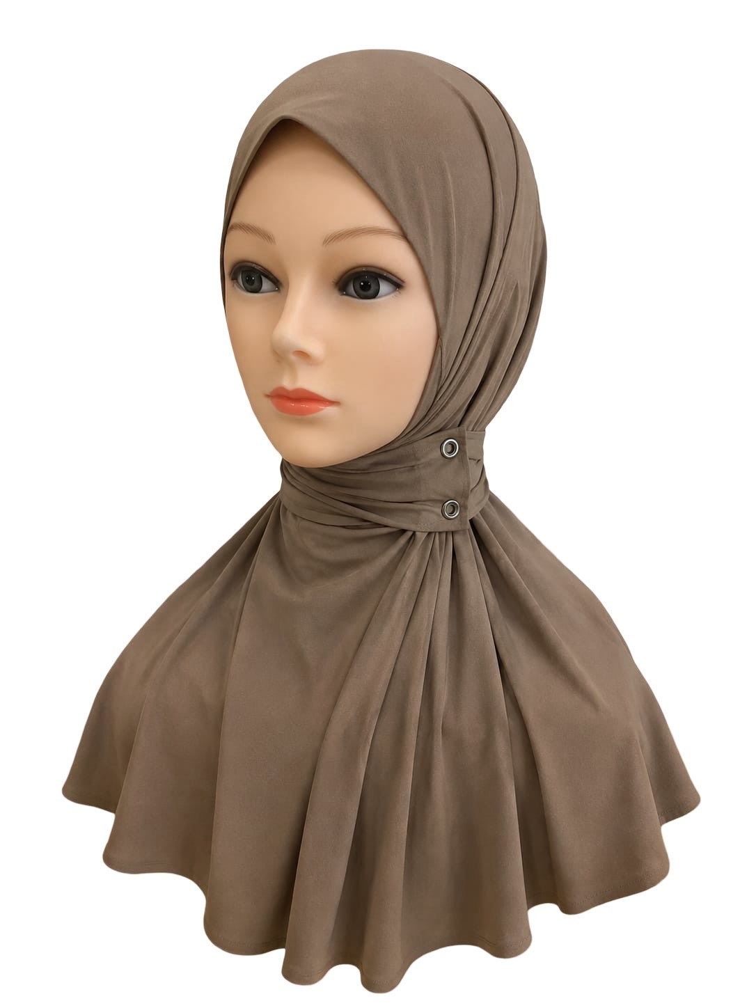 Çıtçıtlı Bone Şal Sütlü Kahve
