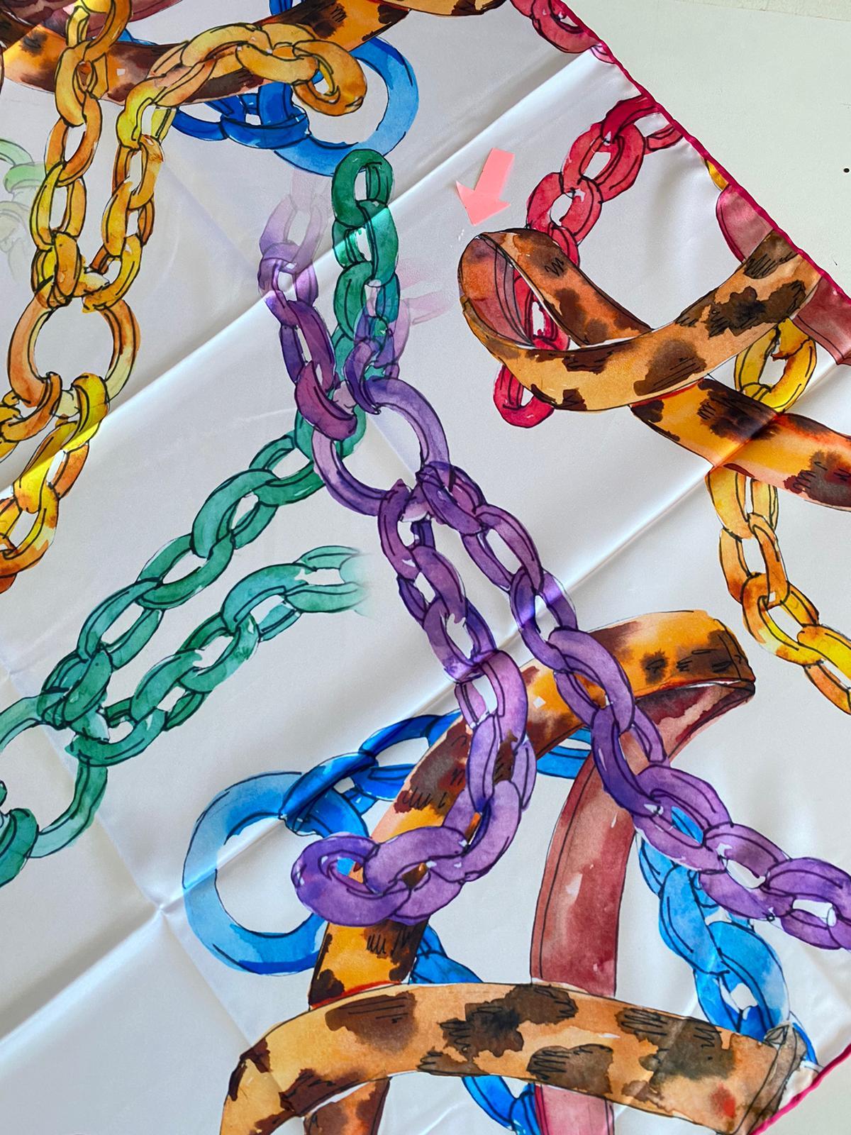 Defolu Polyester La Boutique Pembe Karma Desen Eşarp 1643-02  34693