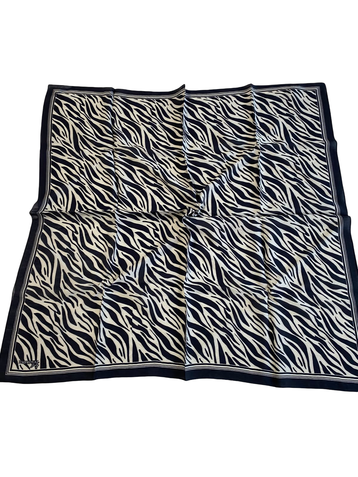 Emproyal Baskılı Lidia Eşarp Siyah Zebra Desen