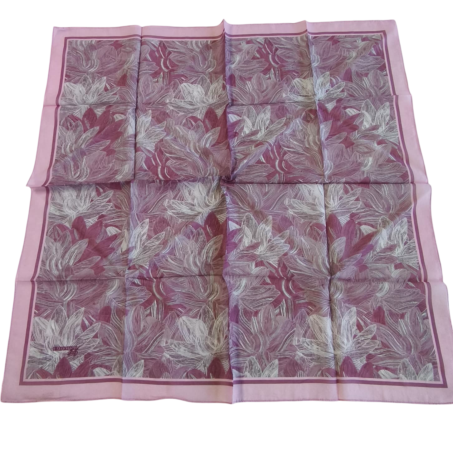 Emproyal Baskılı Lora Eşarp 9604 007 Pembe Çiçek Desen