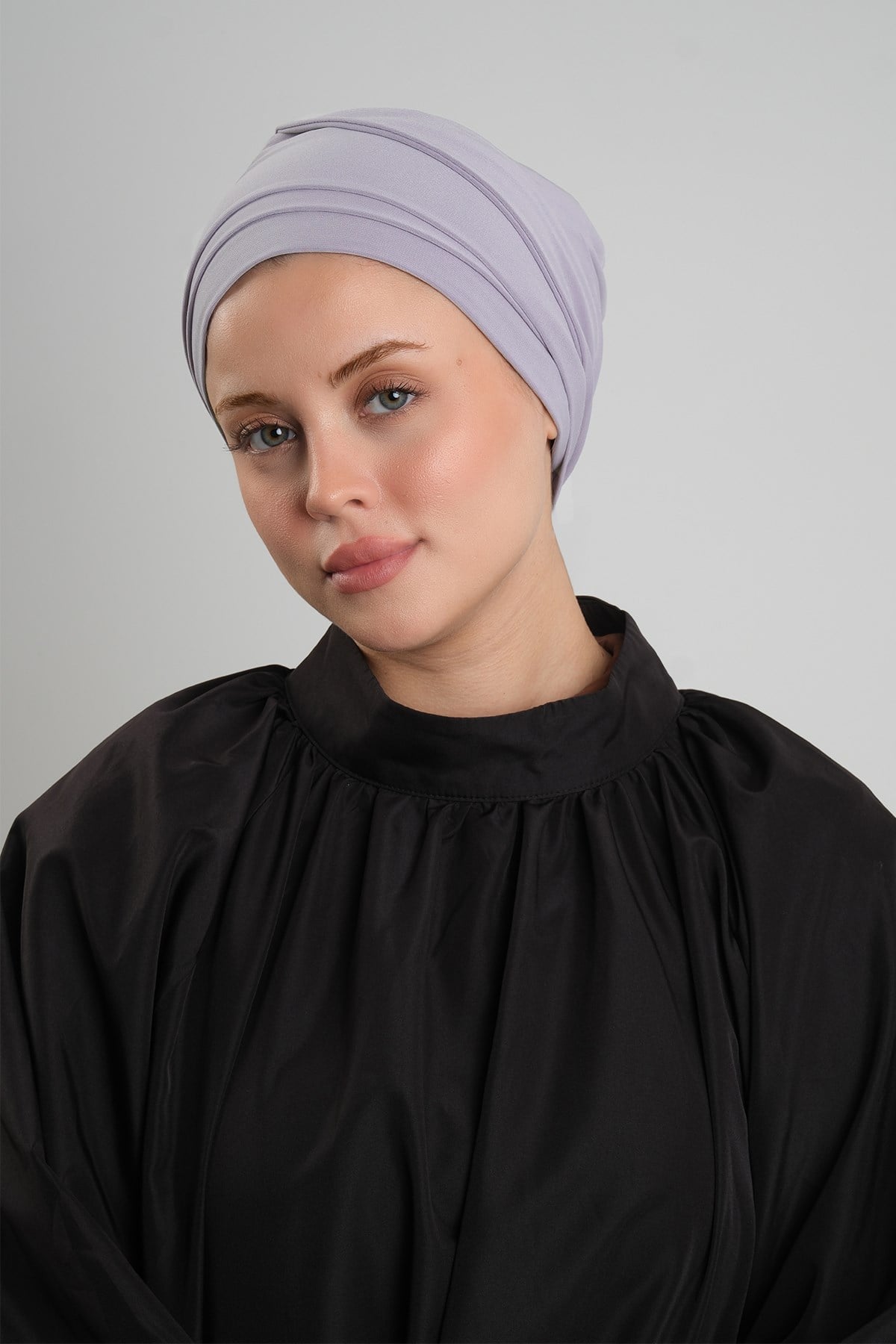 Gri Versa Kuyruklu Pratik Tesettür Bone Sandy Büzgülü 2515_15