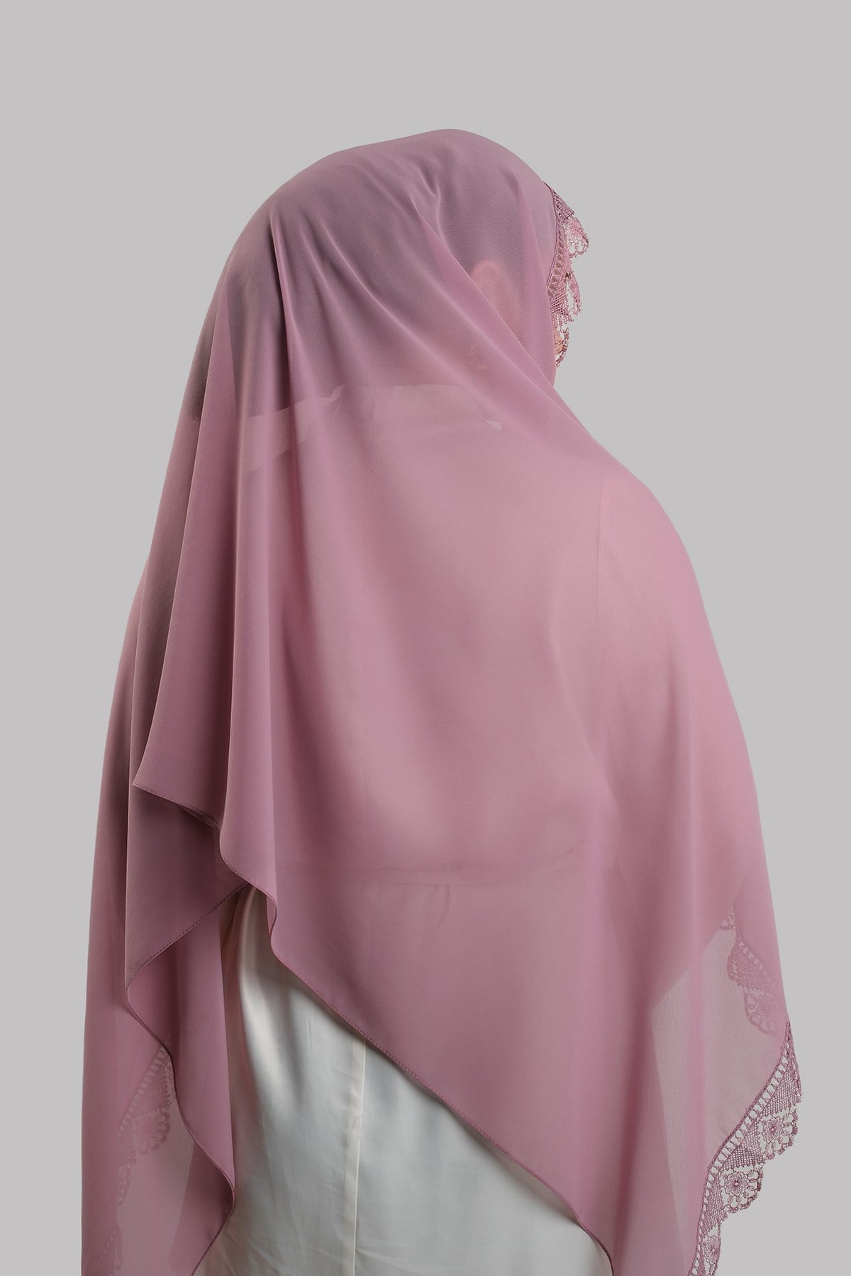 Gül Kurusu Nikah Namaz Başörtüsü Şal Şifon Boncuklu Güpürlü 202131_18