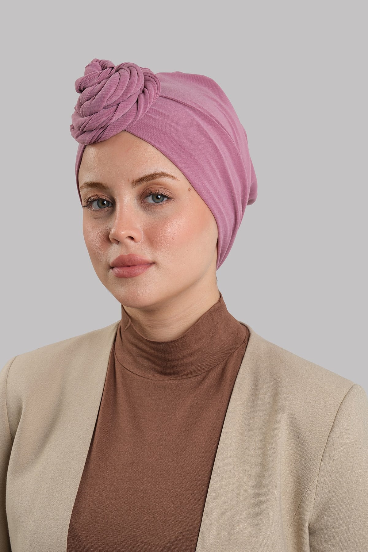 Gül Kurusu Versa Kuyruklu Pratik Tesettür Bone Sandy Büzgülü 2515_18