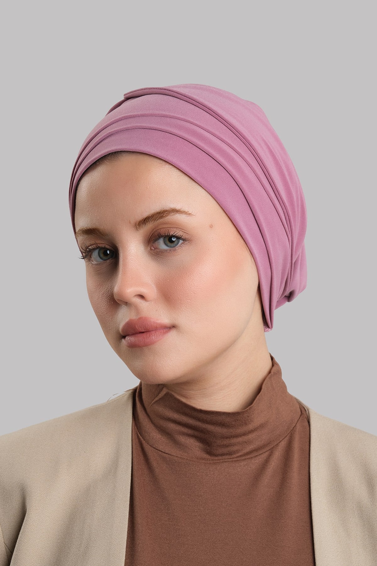 Gül Kurusu Versa Kuyruklu Pratik Tesettür Bone Sandy Büzgülü 2515_18