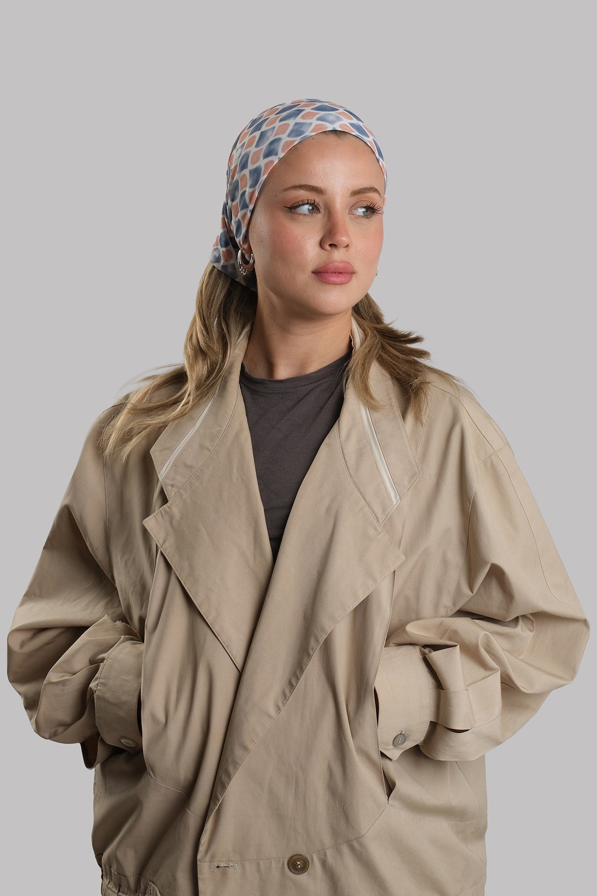 İndigo Mavi Pratik Hazır Geçmeli Buff Bandana Sandy Desenli Boru Bone 2419_34