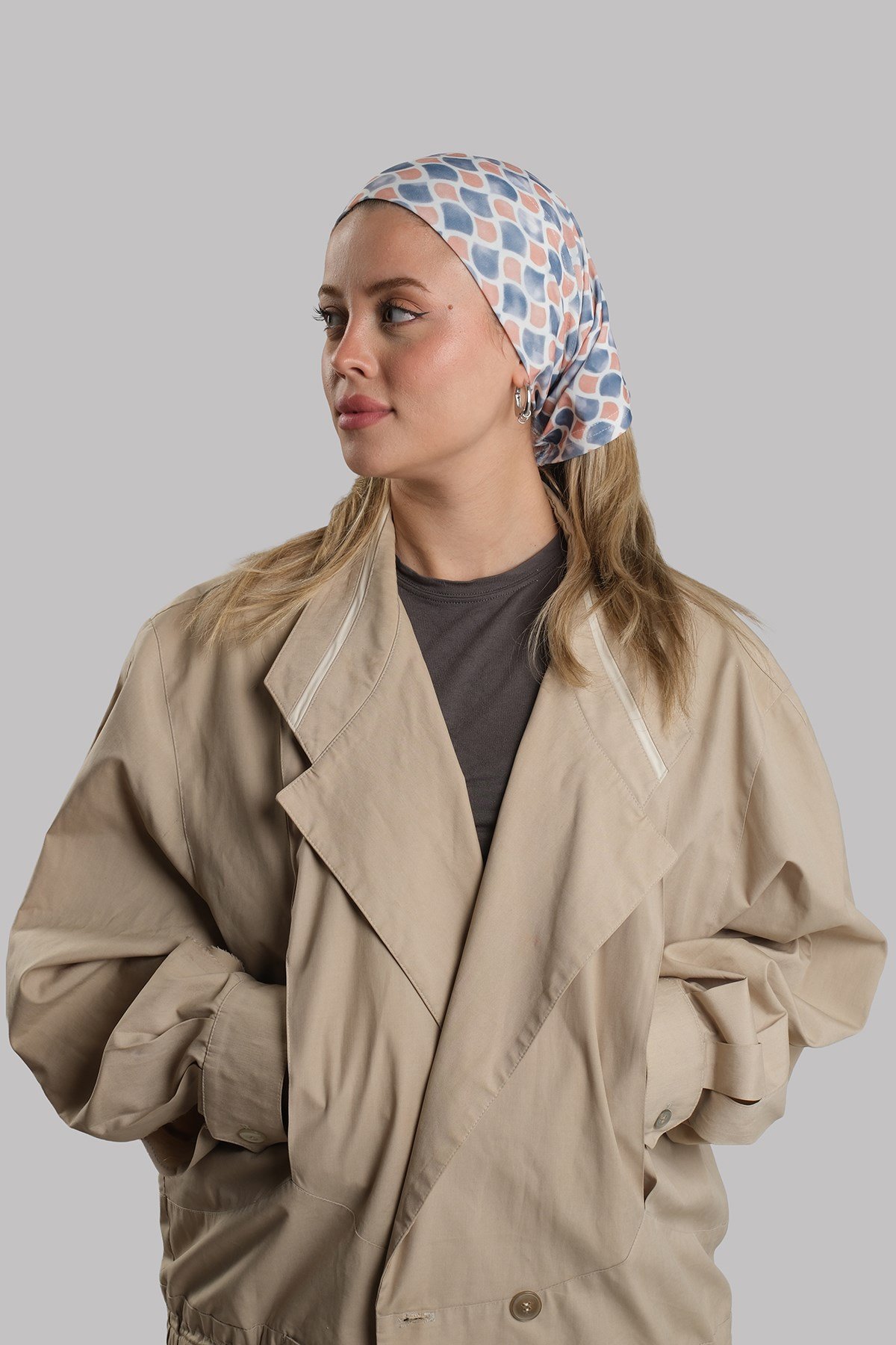 İndigo Mavi Pratik Hazır Geçmeli Buff Bandana Sandy Desenli Boru Bone 2419_34