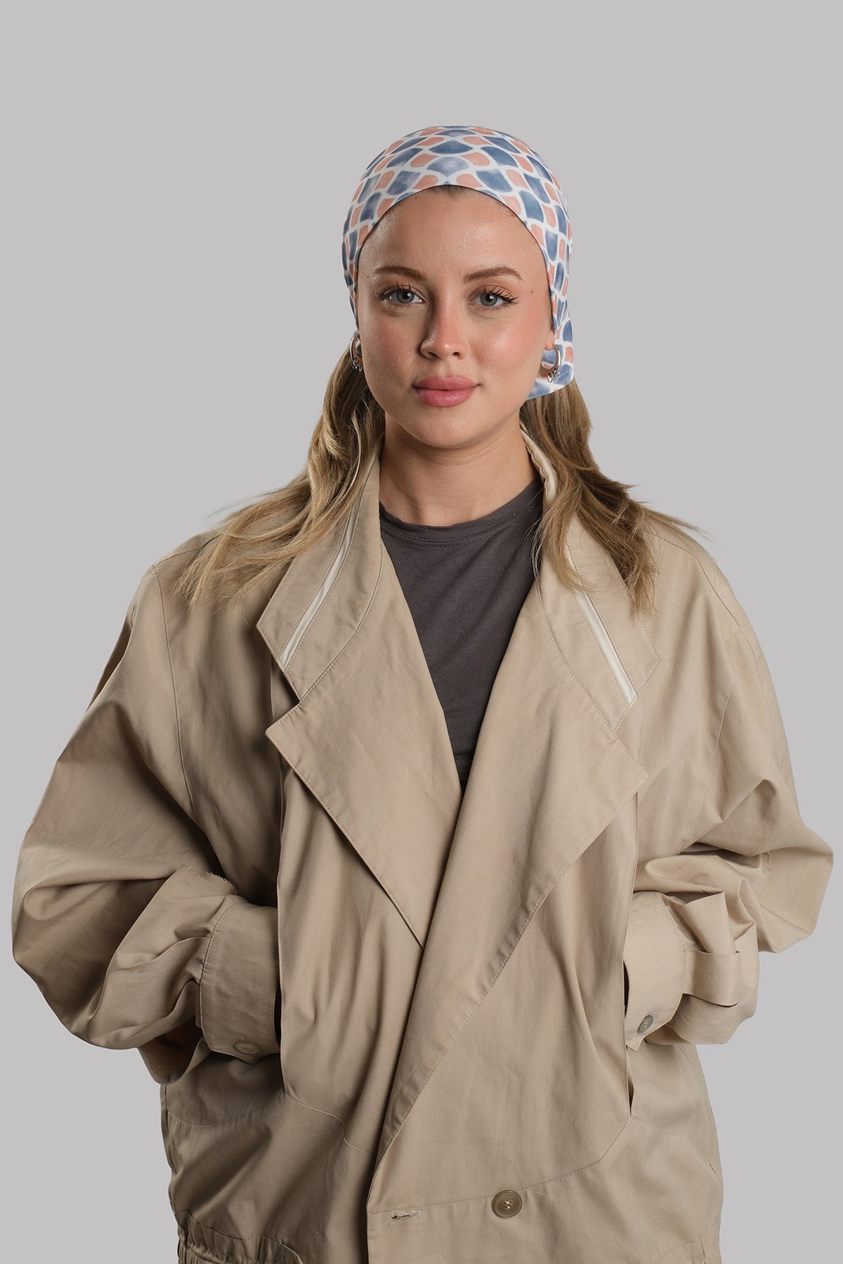 İndigo Mavi Pratik Hazır Geçmeli Buff Bandana Sandy Desenli Boru Bone 2419_34
