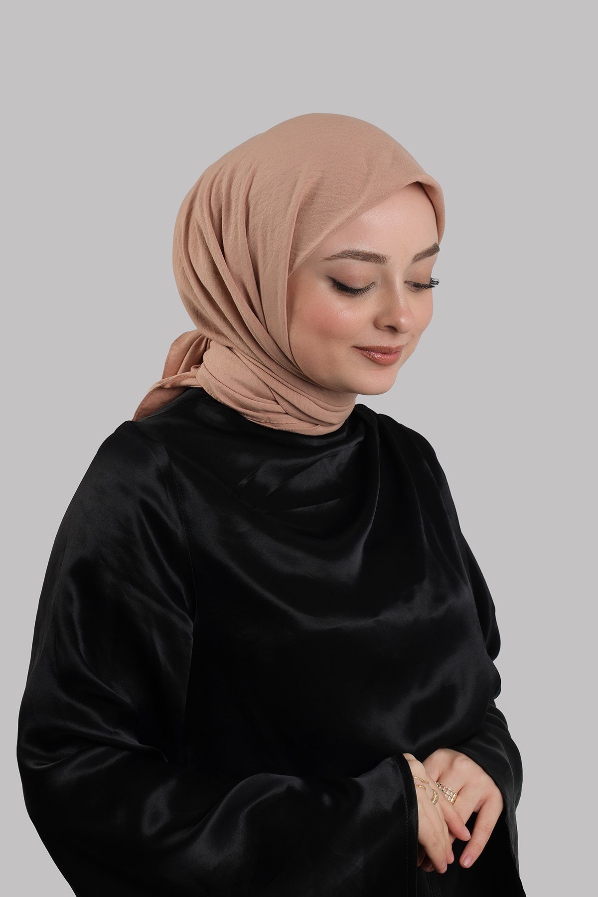 Kiremit Düz Klasik Eşarp İtalyan Dikişli Pamuk Caz Sade 202210_05