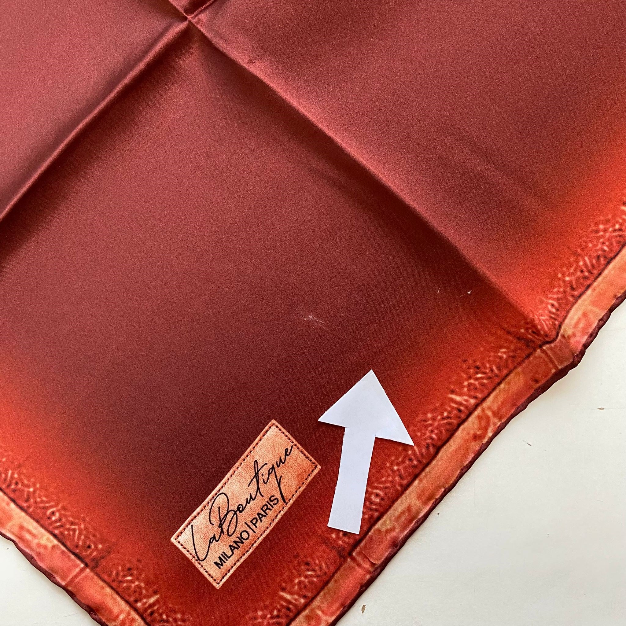 La Boutique Az Hatalı Sura İpek Eşarp 55153 Bordo Düz  Desen 