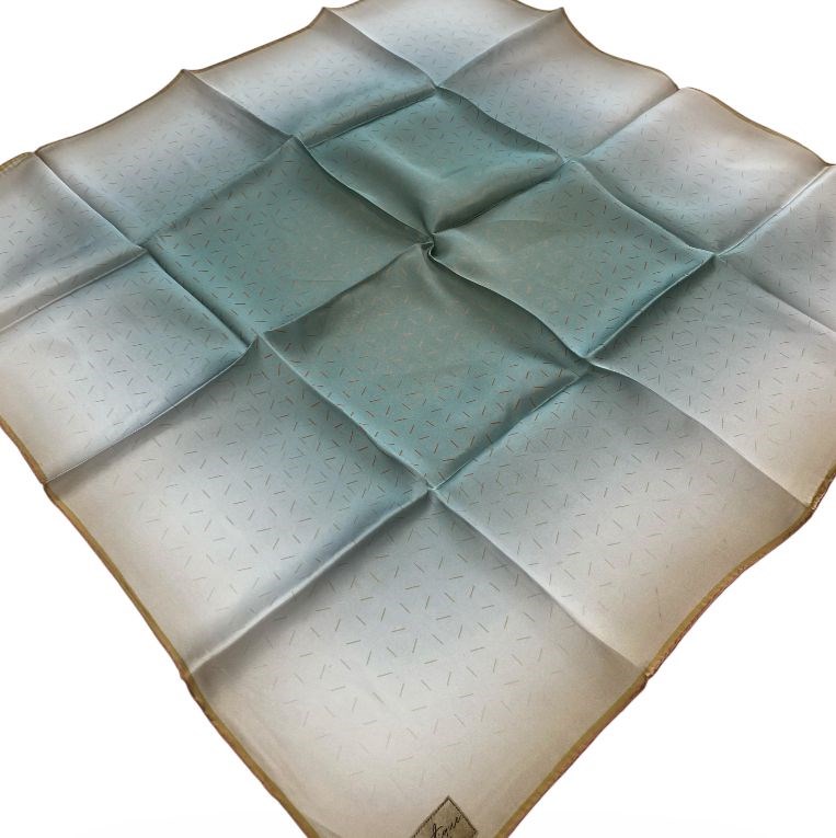La Boutique Az Hatalı Sura Saf İpek Eşarp 54746 Su Yeşili Geometrik Desen 