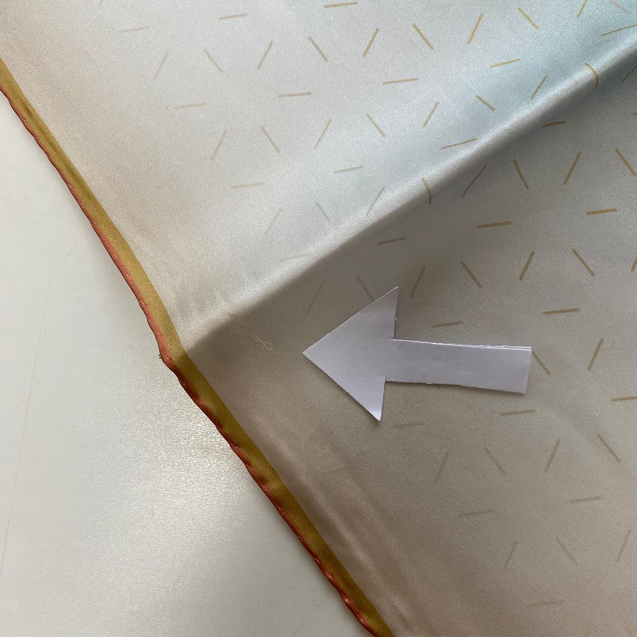 La Boutique Az Hatalı Sura Saf İpek Eşarp 54746 Su Yeşili Geometrik Desen 