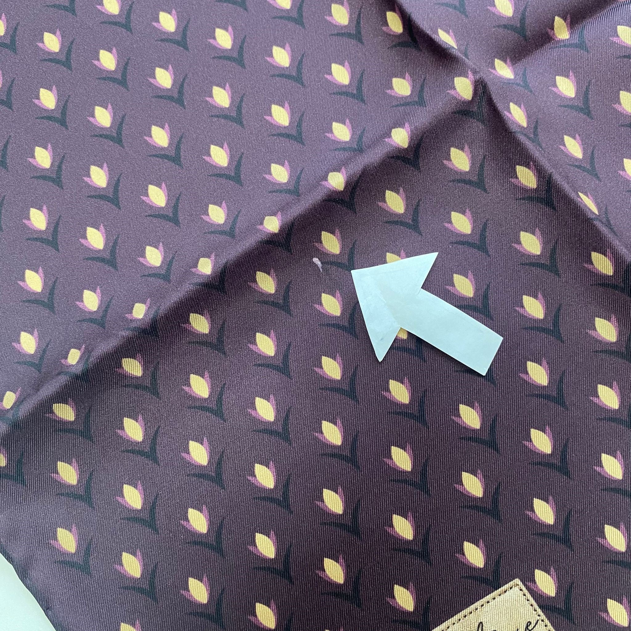 La Boutique Az Hatalı Tivil  İpek Eşarp 54967 Mor Lale Desen 