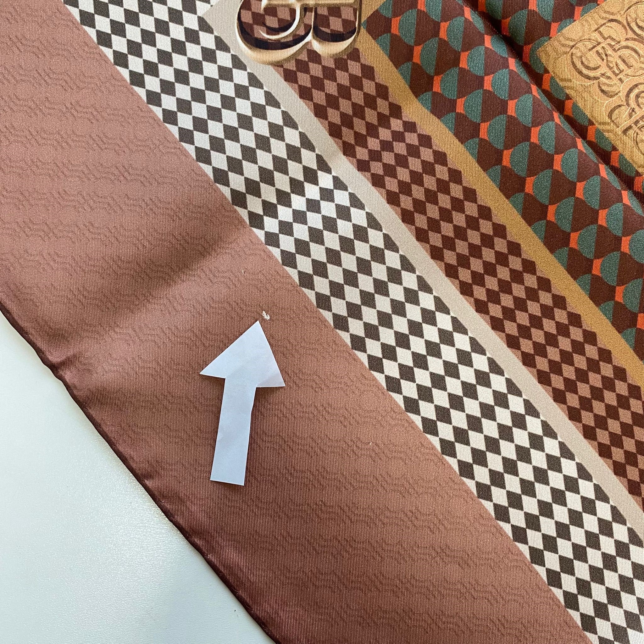 La Boutique Az Hatalı Tivil İpek Eşarp 54976 Gül Kurusu Geometrik Desen 