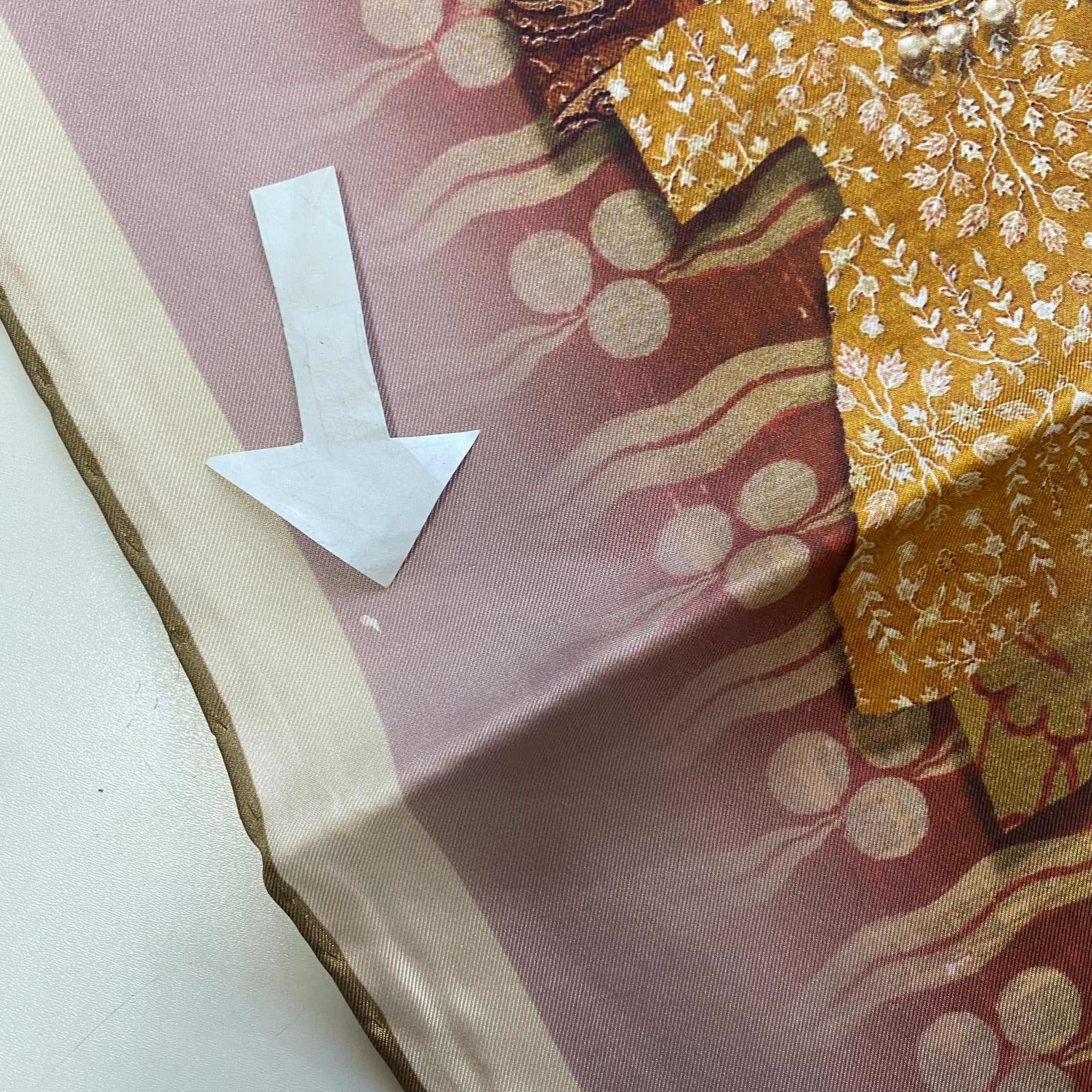 La Boutique Az Hatalı Tivil İpek Eşarp 54974 Gül Kurusu Etnik Desen 