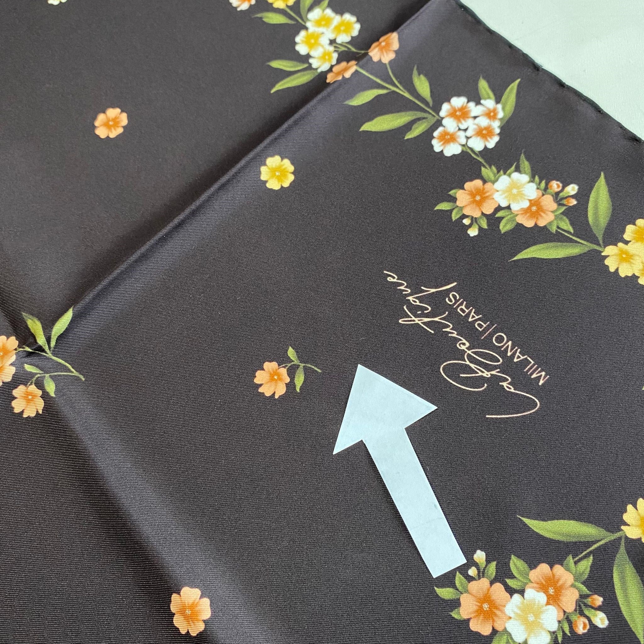 La Boutique Az Hatalı Tivil Saf İpek Eşarp 54322 Mürdüm Çiçek Desen