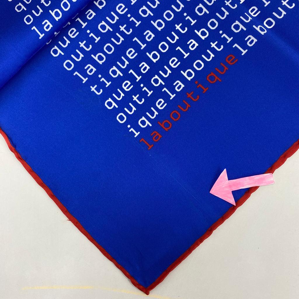 La Boutique Defolu Saks Mavisi Sura İpek Eşarp 24868