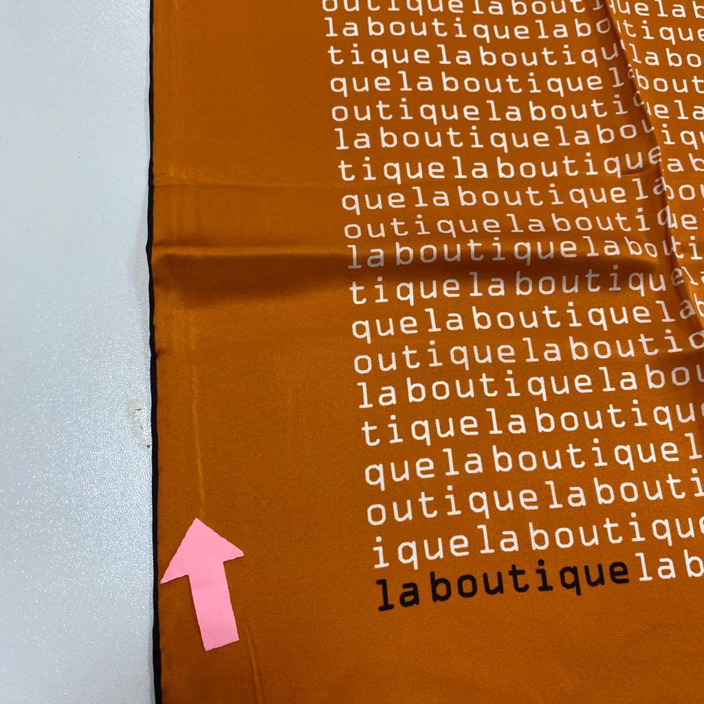La Boutique Defolu Turuncu Sura İpek Eşarp 24859