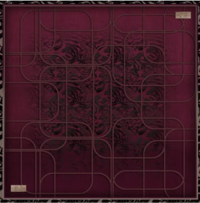 La Boutique Güz Eşarp 2836 05 Bordo Geometrik Desen