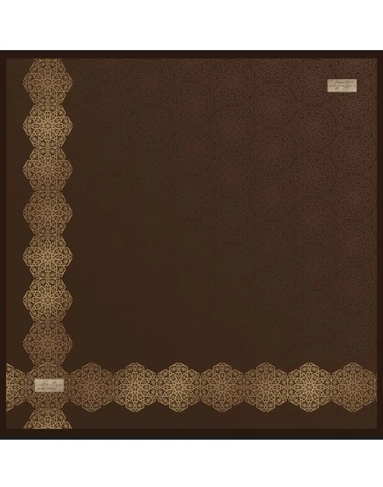 La Boutique Saf Sura İpek 1044 17 Mürdüm Geometrik Desen