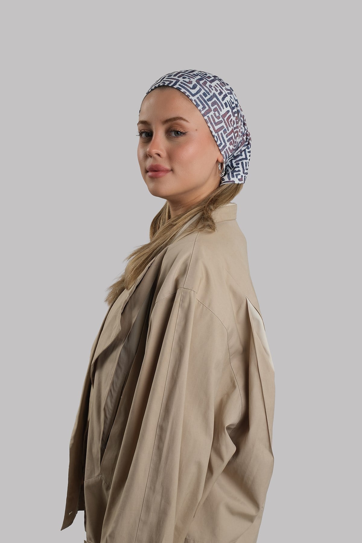 Lacivert Pratik Hazır Geçmeli Buff Bandana Sandy Desenli Boru Bone 2418_02