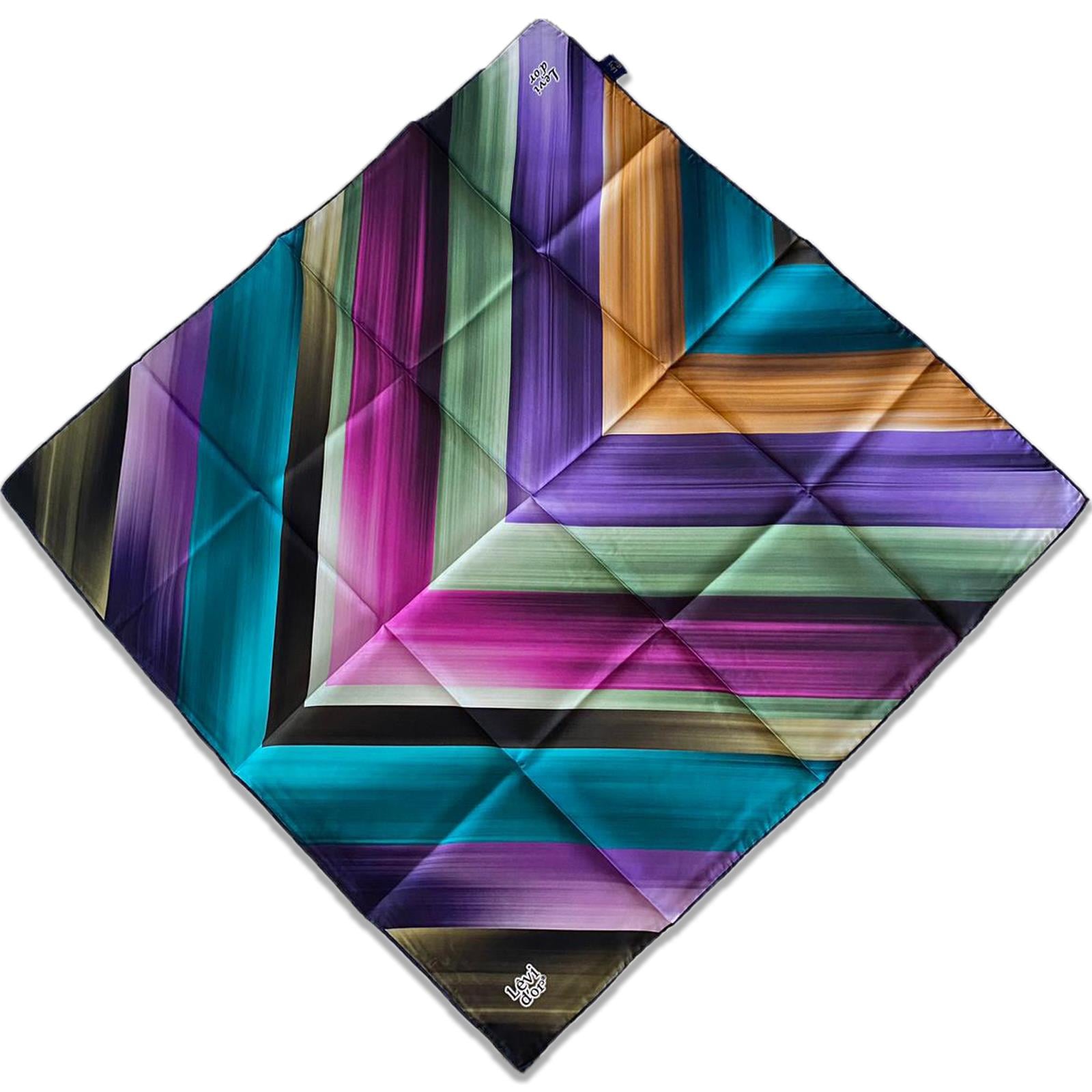 Levidor Twill Silk Scarf 35056 Pink Mixed Pattern