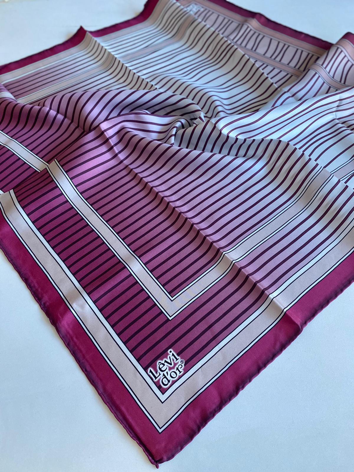 Levidor Tivil İpek Eşarp 39262 Pembe Karışık Desen 
