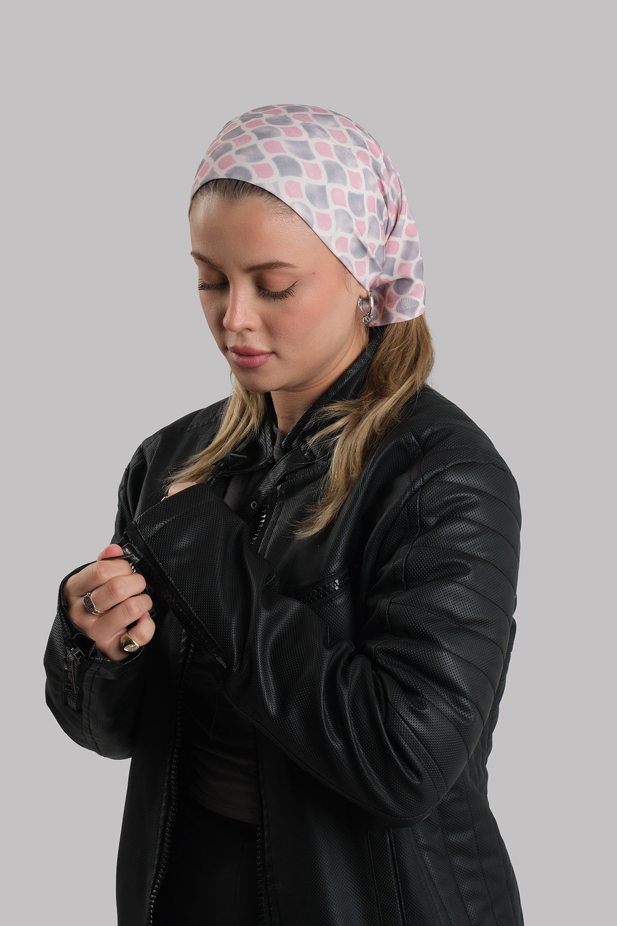 Pembe Pratik Hazır Geçmeli Buff Bandana Sandy Desenli Boru Bone 2419_04