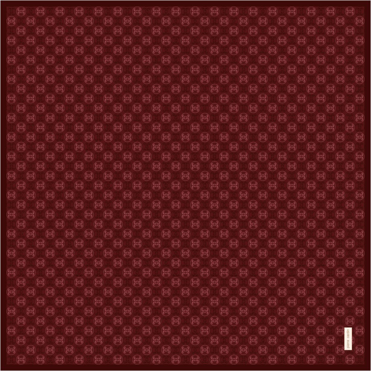 Pierre Cardin Sura Saf İpek Eşarp 9228230 341 Bordo Slogan Desen