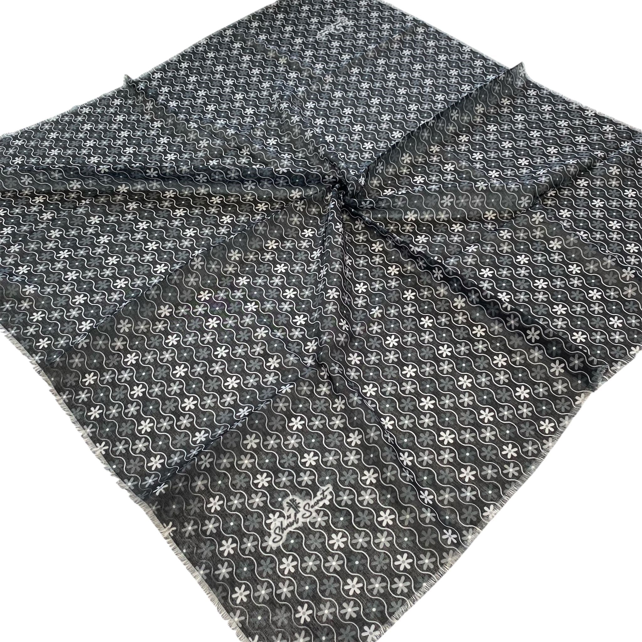 Shawl Secret Çiçek Desen Tülbent Siyah 54984