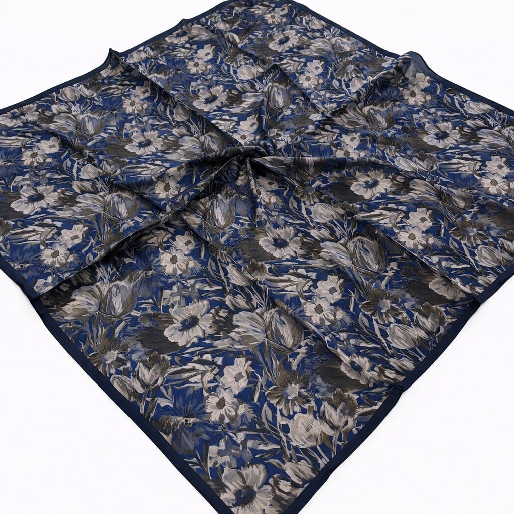 Shawl Secret Loi Silk İpeksi Eşarp Lacivert  54177
