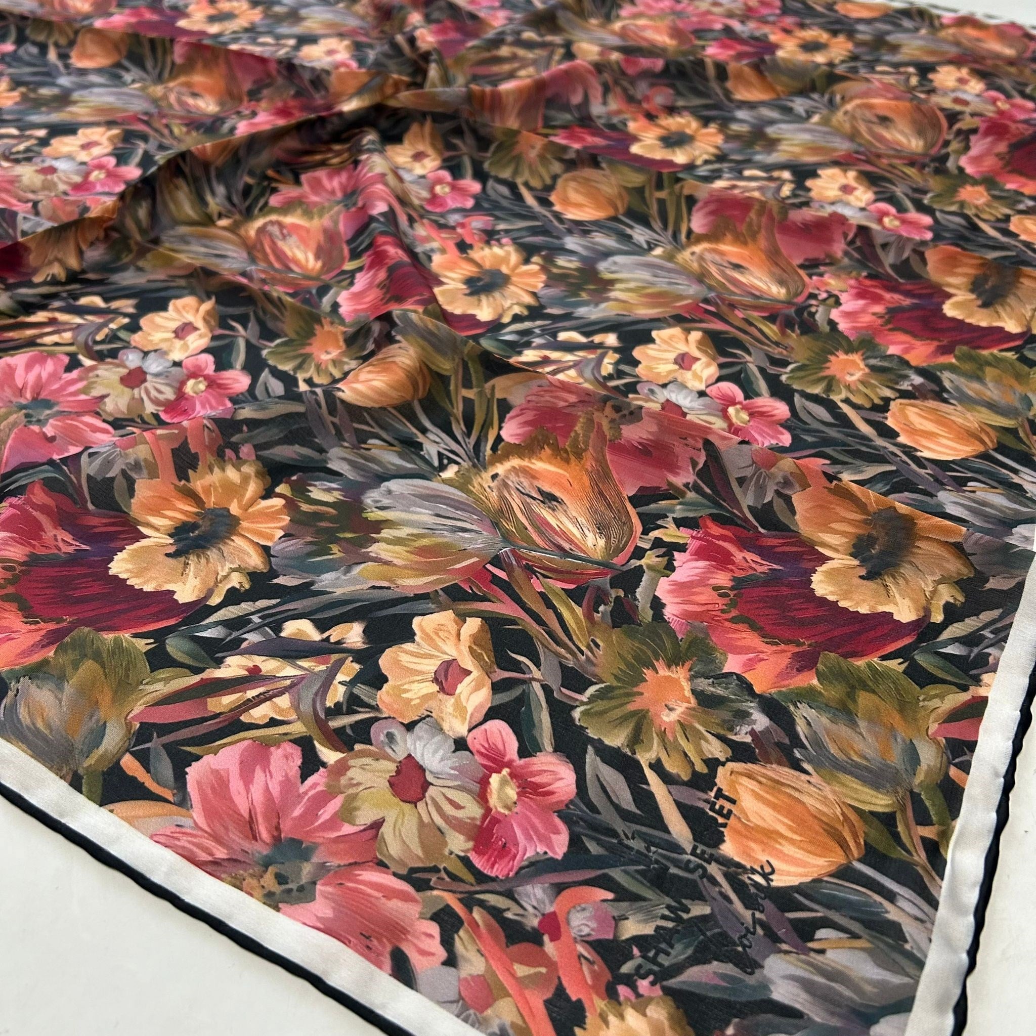 Shawl Secret Loi Silk İpeksi Eşarp Siyah  54175