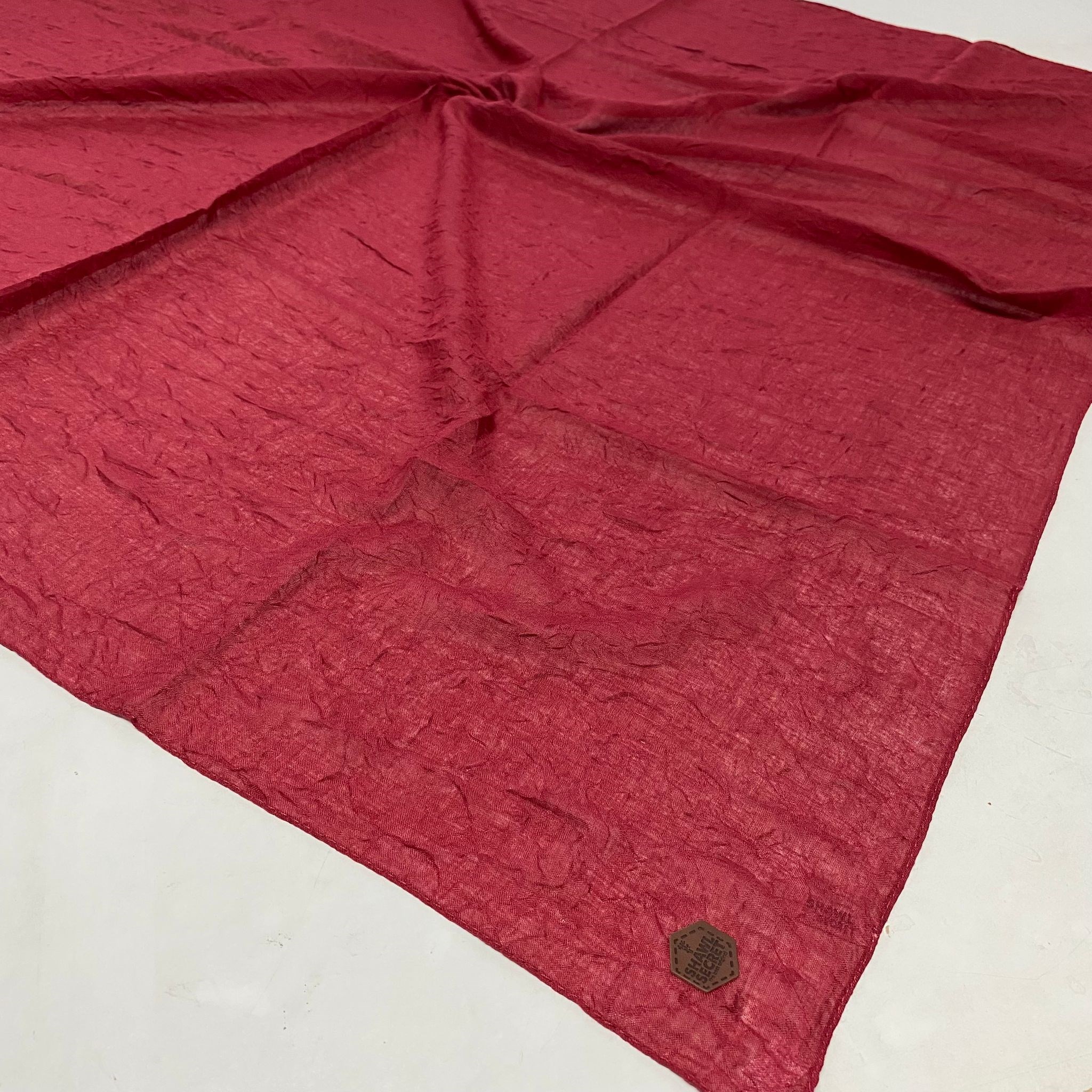 Shawl Secret Yazlık Kraş Eşarp Bordo 53847