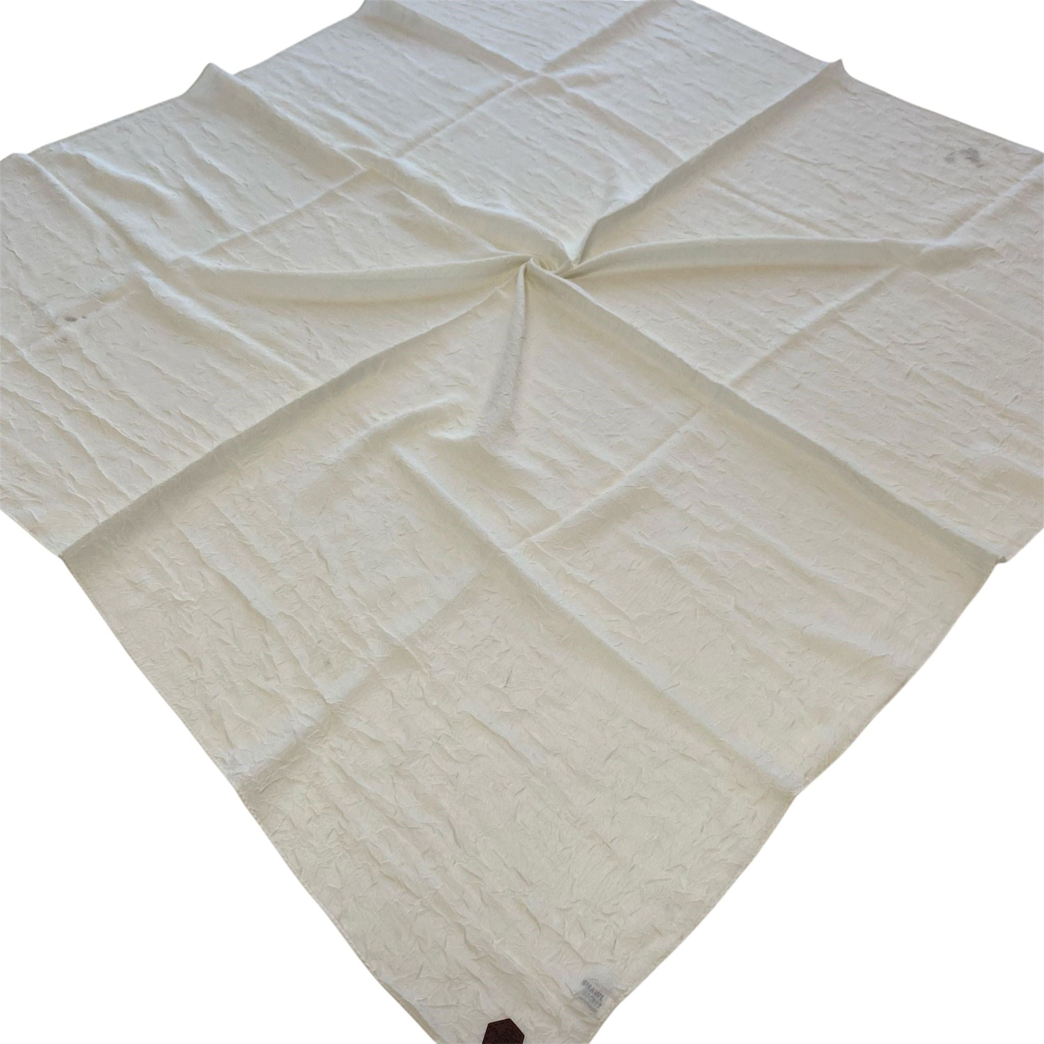 Shawl Secret Yazlık Kraş Eşarp Krem 55098
