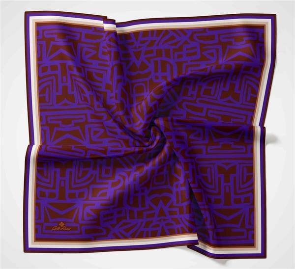 Silk Home Acı Kahve Geometrik Desenli Soft Eşarp 73054-18