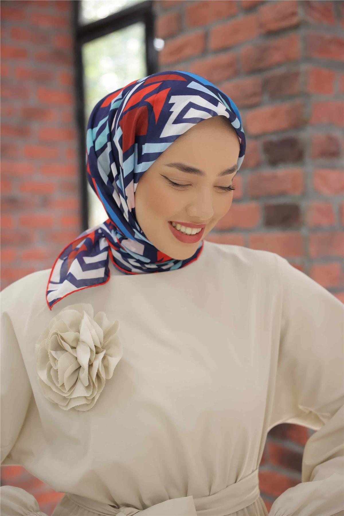 Silk Home Red Mixed Pattern Soft Scarf 35476