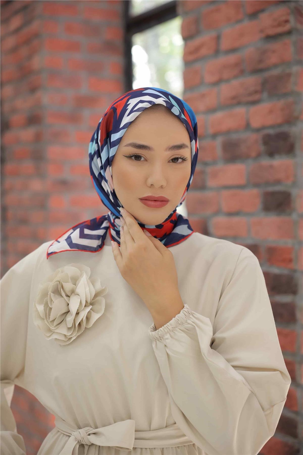 Silk Home Red Mixed Pattern Soft Scarf 35476