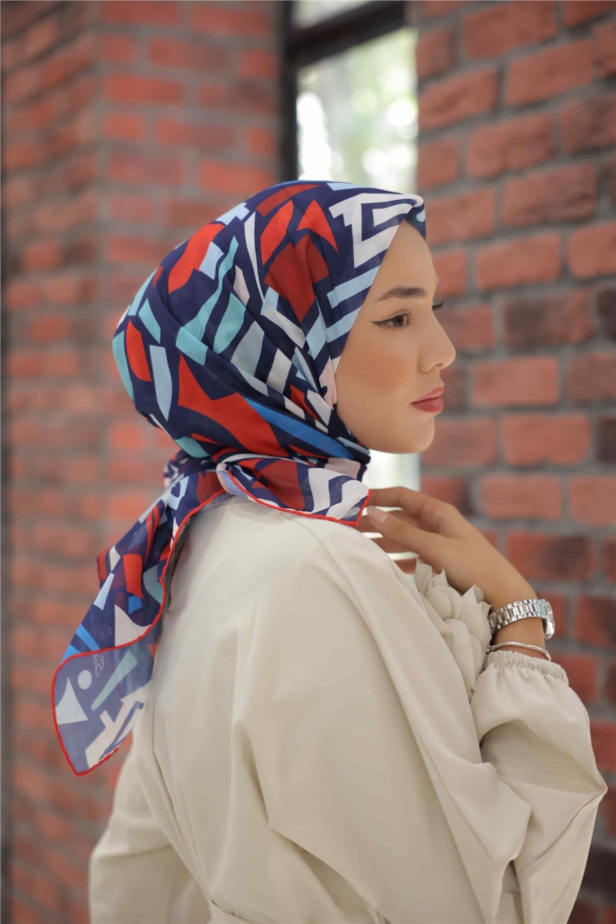 Silk Home Red Mixed Pattern Soft Scarf 35476
