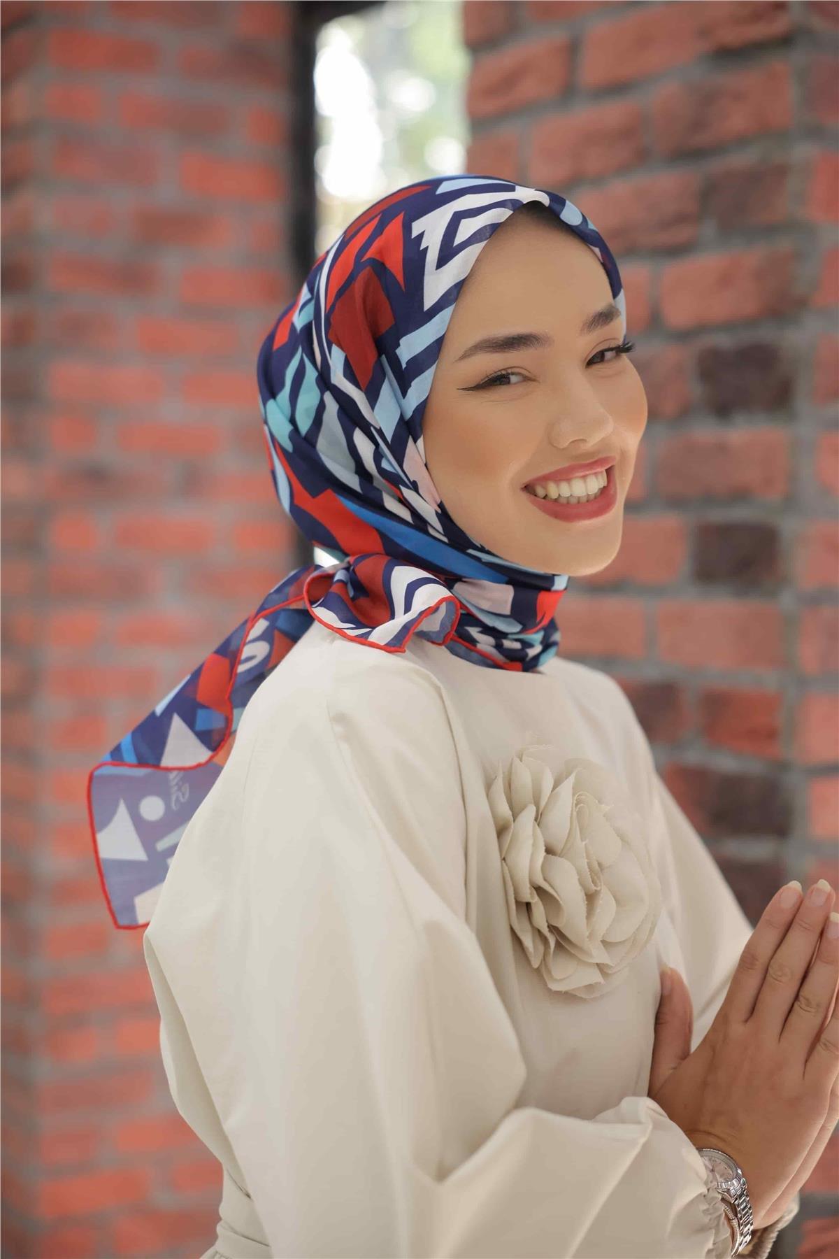 Silk Home Red Mixed Pattern Soft Scarf 35476