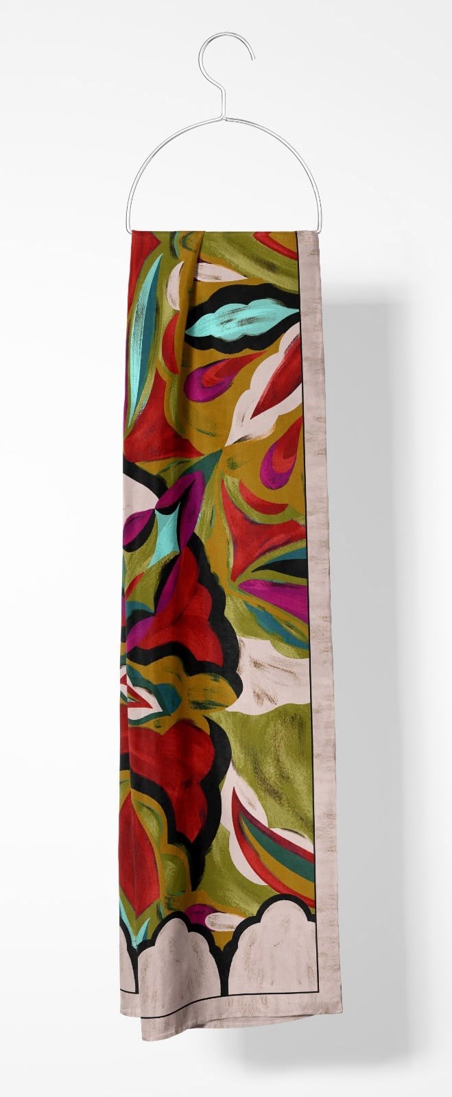 Silk Home Mayda Şal IST 81001  - 11 Açık Vizon Soyut Desen