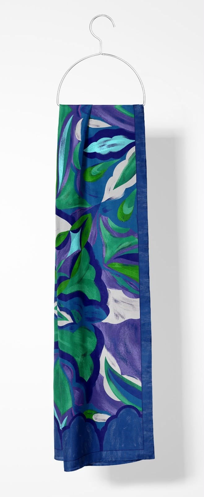 Silk Home Mayda Şal IST 81001  - 3 Sax Mavisi Soyut Desen