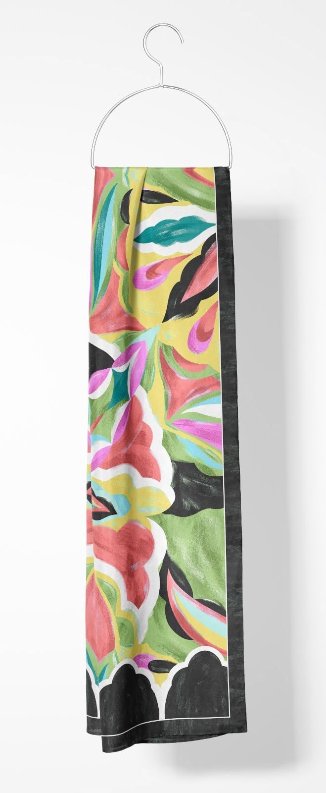 Silk Home Mayda Şal IST 81001  - 3 Siyah - Sarı Soyut Desen