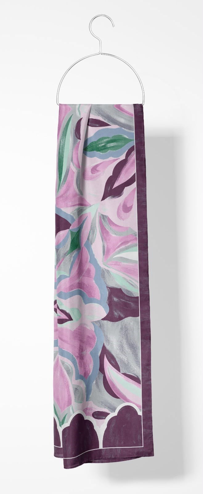 Silk Home Mayda Şal IST 81001  - 4 Mürdüm Soyut Desen