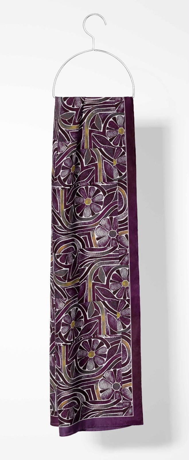 Silk Home Mayda Şal IST 81002 - 12 Mürdüm Soyut Desen