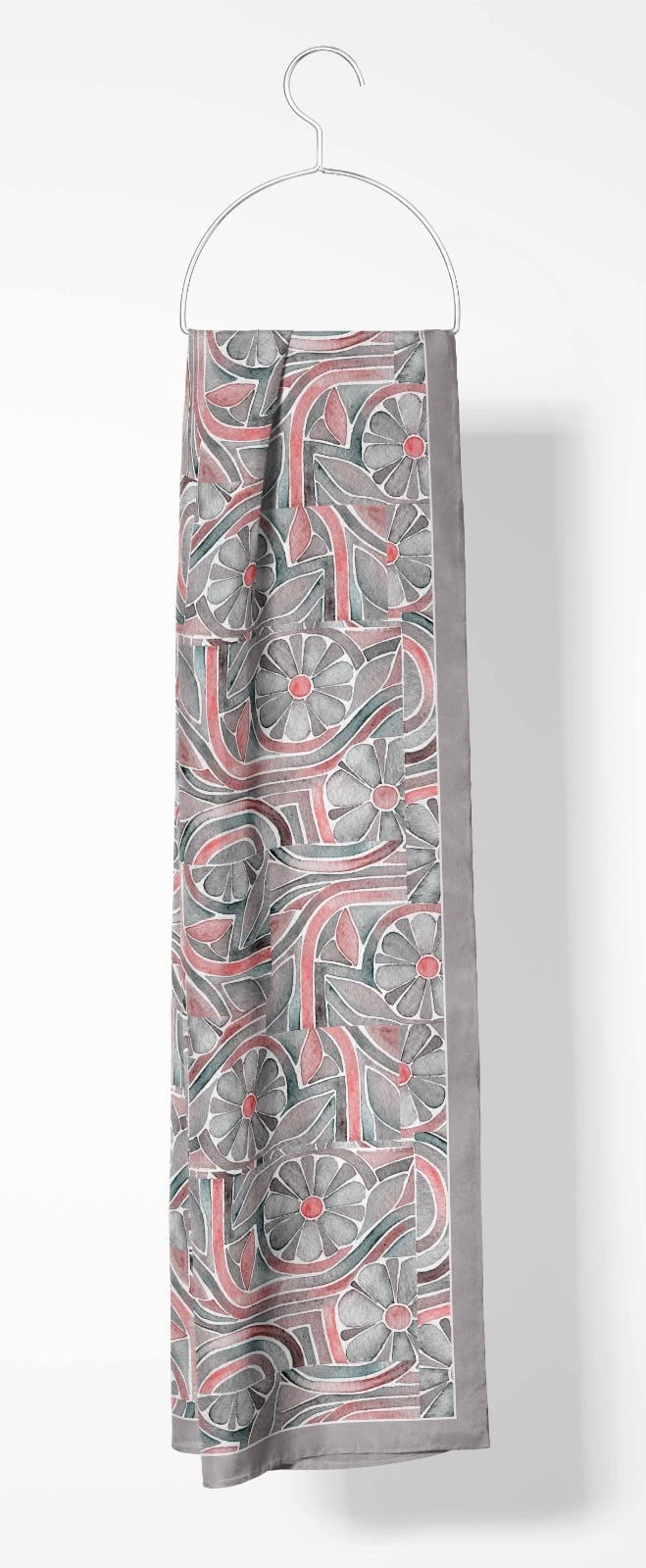 Silk Home Mayda Şal IST 81002 - 6 Gümüş Soyut Desen
