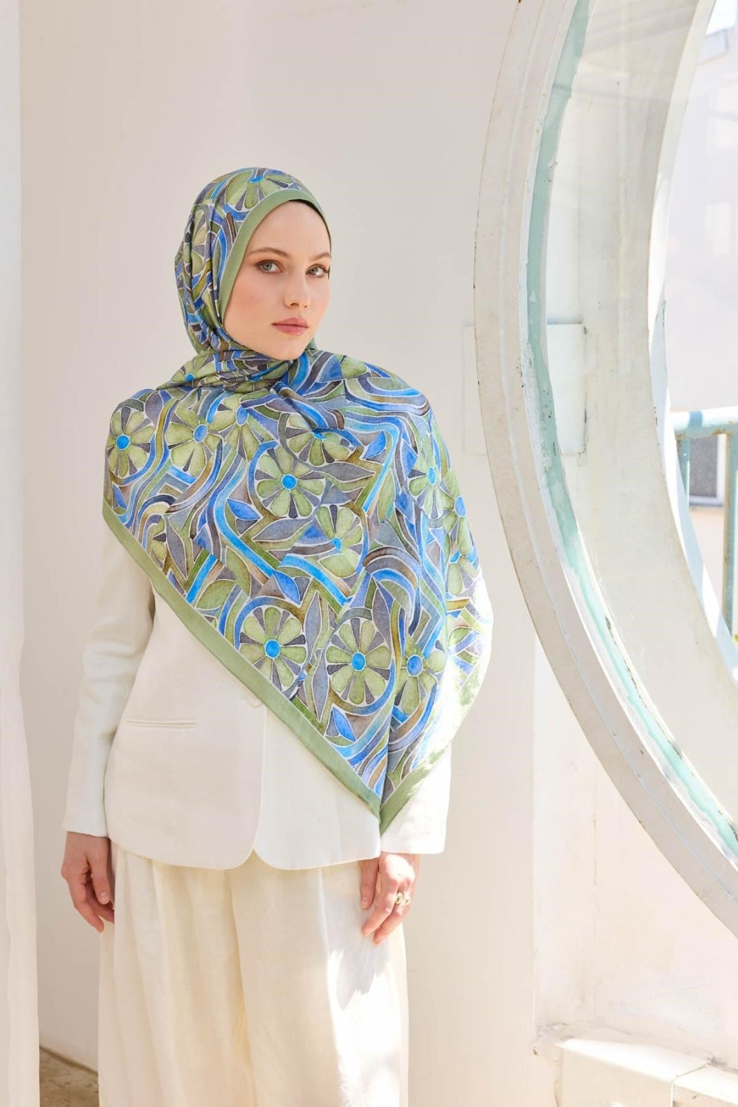 Silk Home Mayda Şal IST 81002 - 8 Soft Yeşil Soyut Desen